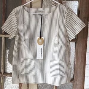 NWT People Tree, S organic stripe shirt